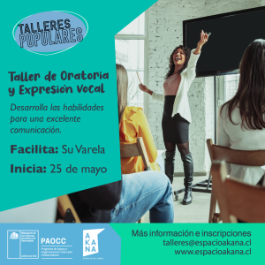 Taller de Oratoria y expresión vocal - Mayo 2021