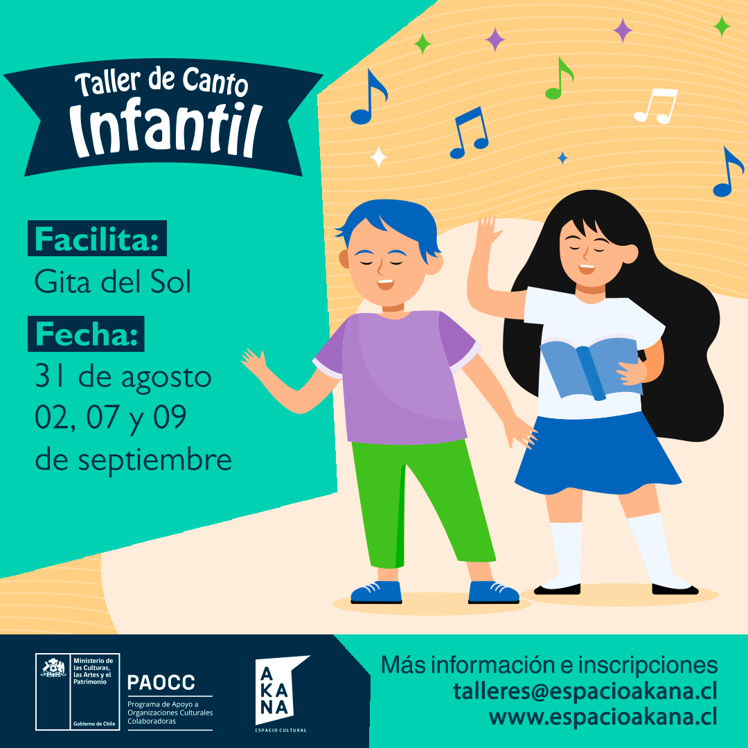 Taller de Canto Infantil (agosto-sept)