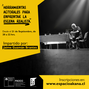 Taller: Herramientas actorales para enfrentar la escena realista