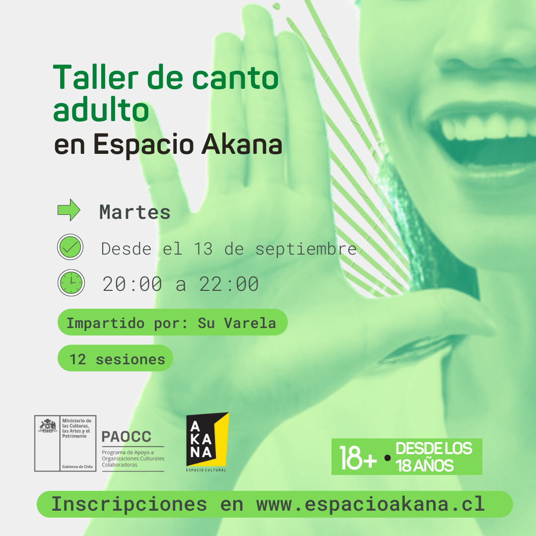 Taller de Canto Adulto - II Semestre
